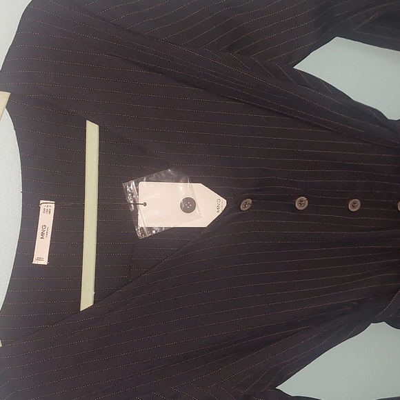 MANGO striped v-neck long jumpsuit - Picture 6 of 6